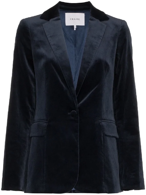 velvet single breasted blazer Women's Custom Jacket