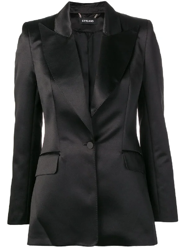 single-breasted blazer Plus Size Women's Coat