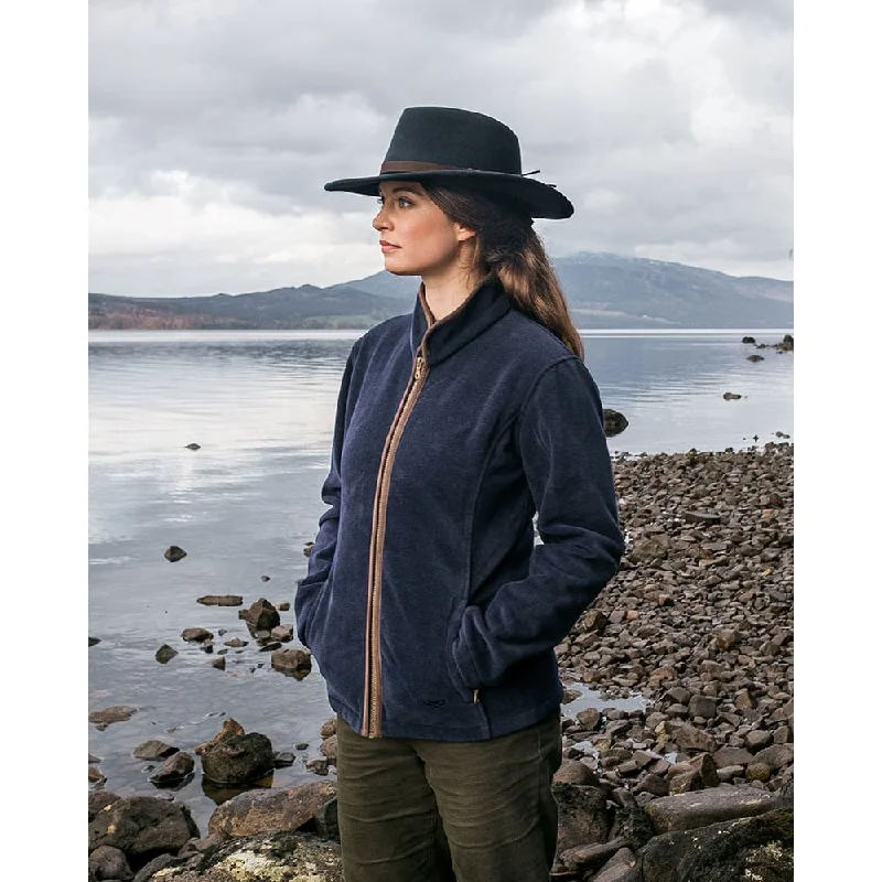 Hoggs Of Fife Ladies Stenton Fleece Jacket Navy Insulated Jacket Fitted Jacket Loose Jacket