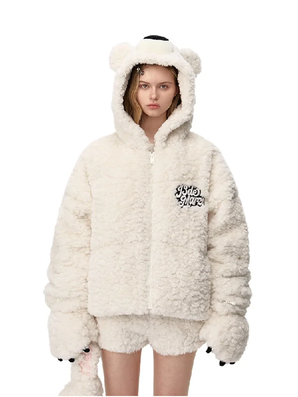 Bear Costume Down Jacket Striped Jacket Polka Dot Jacket Floral Jacket