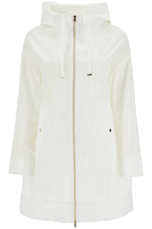 white waterproof 3/4 sleeve parka techn taffeta GC000444D 12483 BIANCO Soft Lining Parka Jacket
