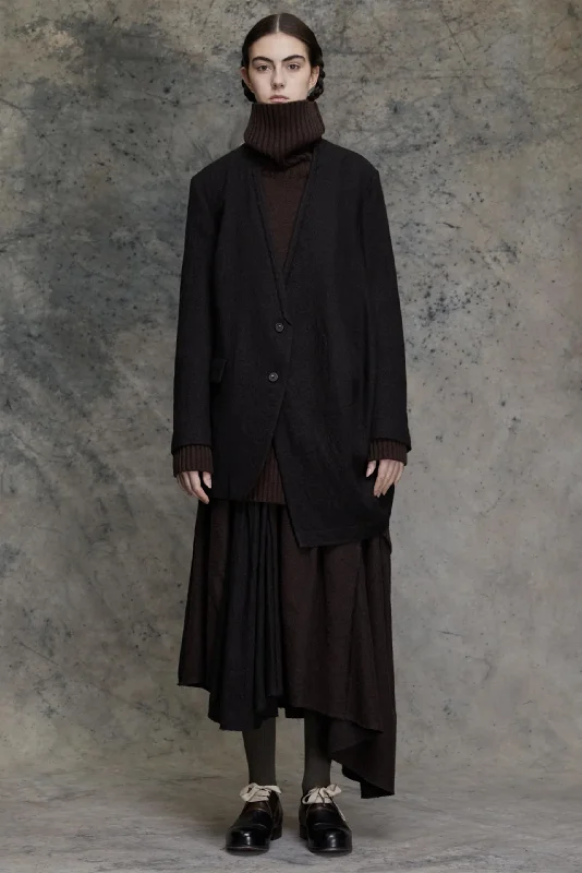 Two Button Asymmetrical Blazer Women's Long Blazer