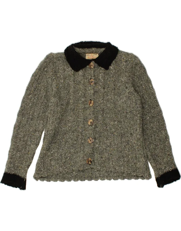ROISIN OUBH DONEGAL Womens Cardigan Sweater UK 14 Large Green Flecked Oversized Loose Flowy