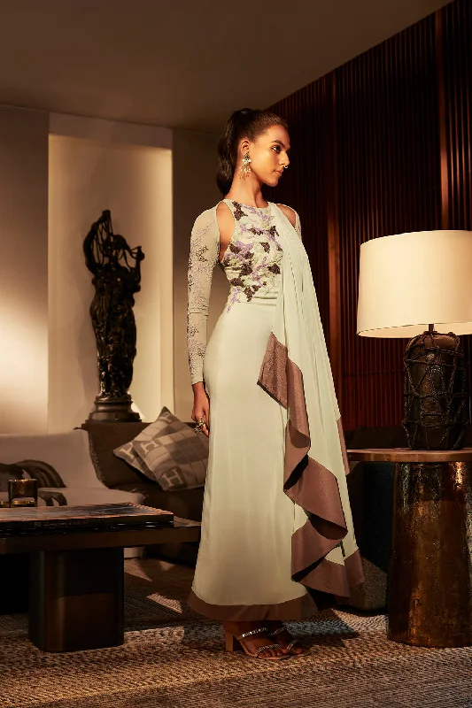 Halter Neck Drape Dress With Jacket Fitted Jacket Loose Jacket Oversized Jacket