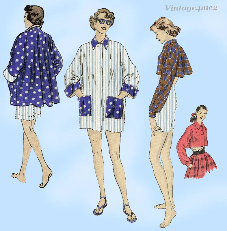 Vogue 6451: 1940s Charming Misses Swingback Jacket Sz SM Vintage Sewing Pattern Corduroy Jacket Velvet Jacket Brocade Jacket