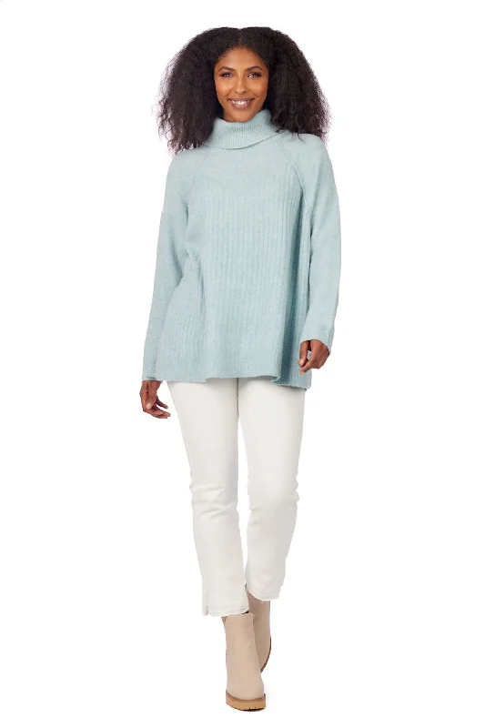 Freddie Ribbed Sweater in Blue by Mudpie Wool Fabric Cashmere Fabric Tweed Fabric