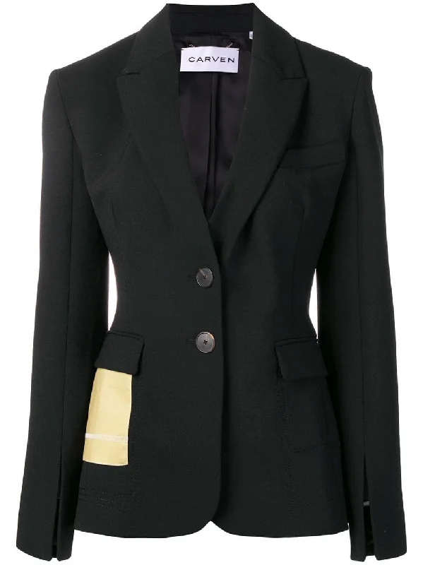 contrast pocket blazer Fashion Women's Blazer