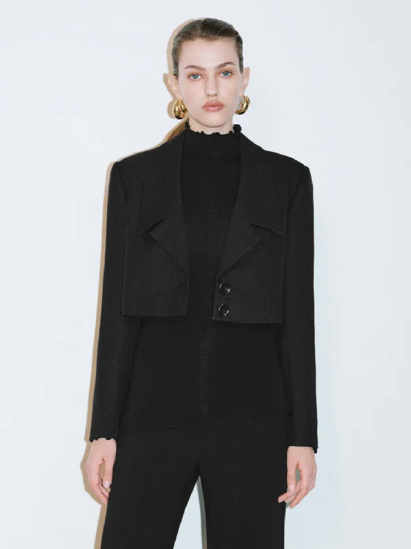 Thick Cropped Blazers Women's Daily Blazer