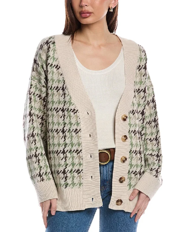 Oat New York Heavy Wool-Blend Cardigan Modern Contemporary chic