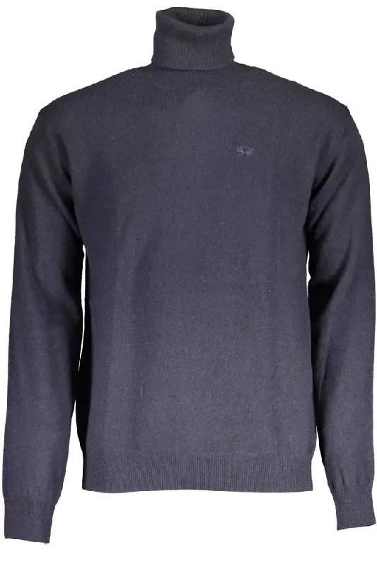 Blue Wool Mens Sweater Sweater Knitwear Pullover