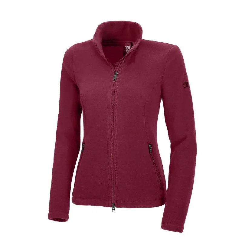 Pikeur Ladies Fleece Jacket Anna Red Rayon Fabric Velvet Fabric Corduroy Fabric