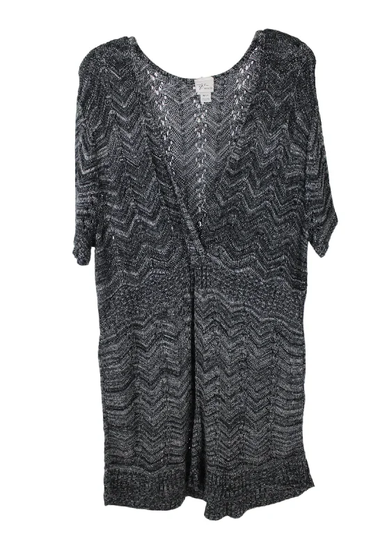 Venezia Gray Knit Sweater Dress | 22/24 Mesh Blend Leather Blend Suede Blend