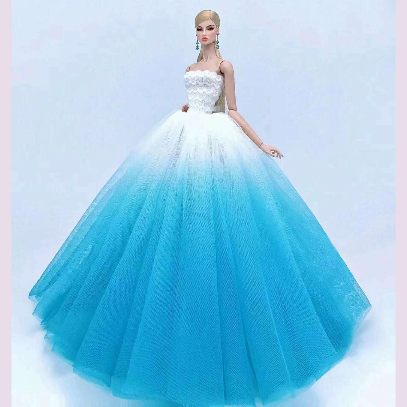 case for barbie doll clothes Princess dress trailing wedding bride marriage dress for barbie accessories toys house ornaments