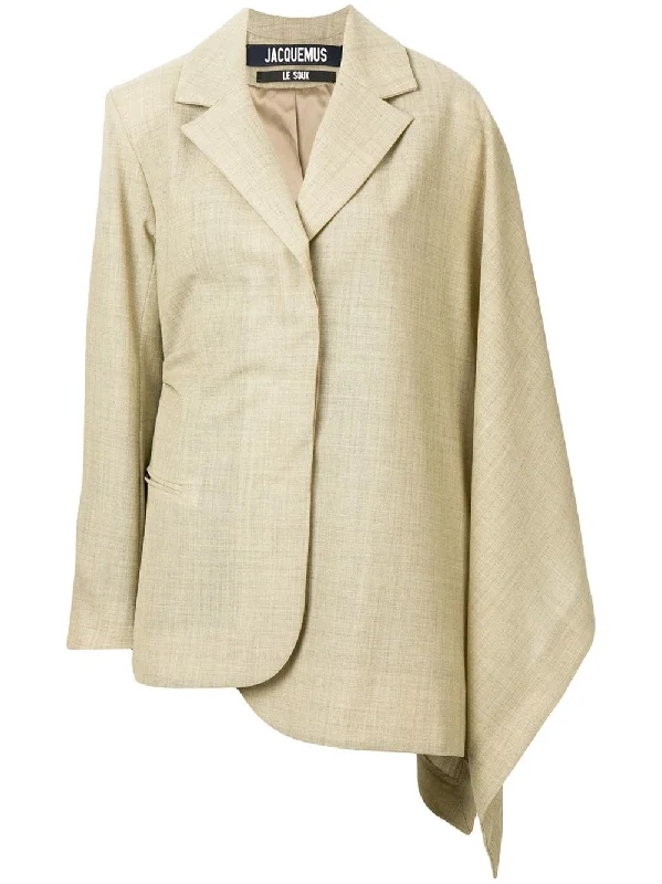 asymmetric long-sleeve blazer Women's Formal Blazer