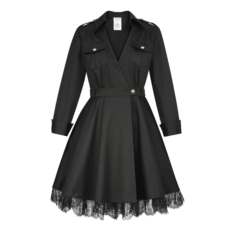 ChicStar Shacket Dress Jacket in Black Chenille Jacket Brocade Jacket Lace Jacket