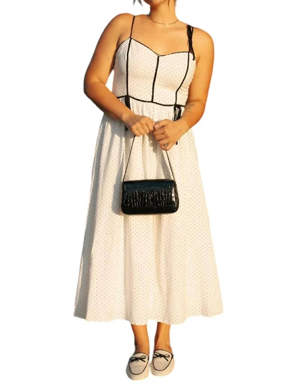 Polka Dot Dress In White