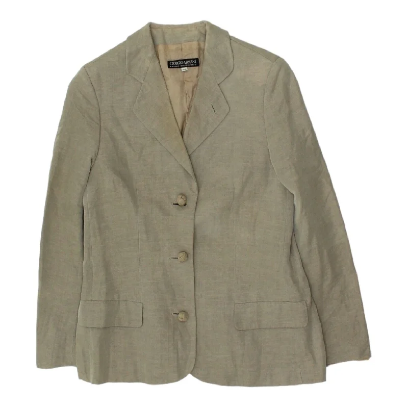 Giorgio Armani Womens Grey 3 Button Blazer | Vintage High End Designer VTG Women's Fashion Blazer