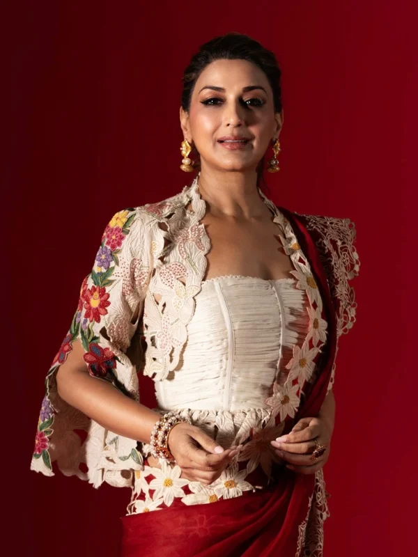 Ivory Cutwork And Beadwork Bolero Jacket A-Line Jacket Boat Neck Shawl Collar
