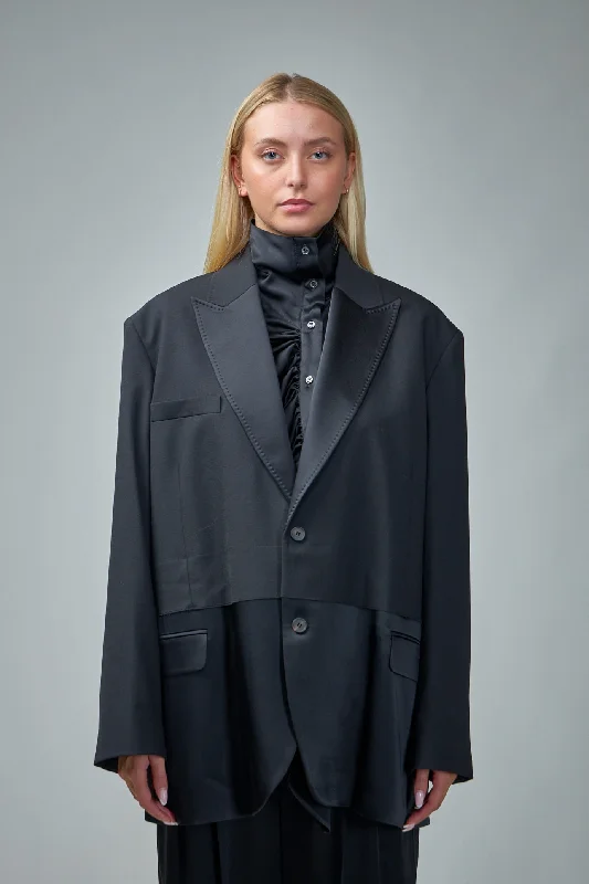 Tux Satin XXL Blazer Spring Women's Coat
