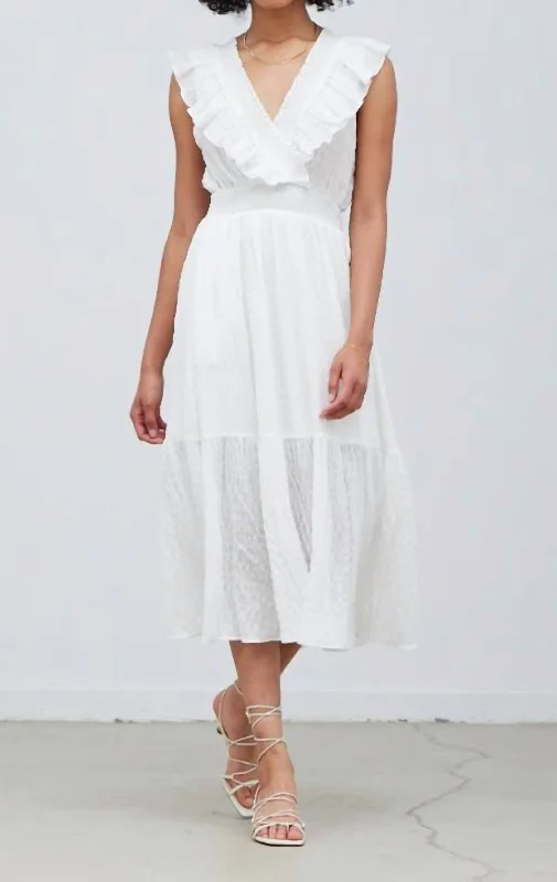 Shayla Smock Dress In Off White