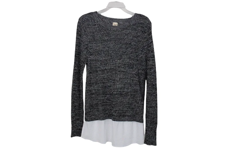 Faded Glory Black Knit Sweater | L Velvet Chenille Corduroy