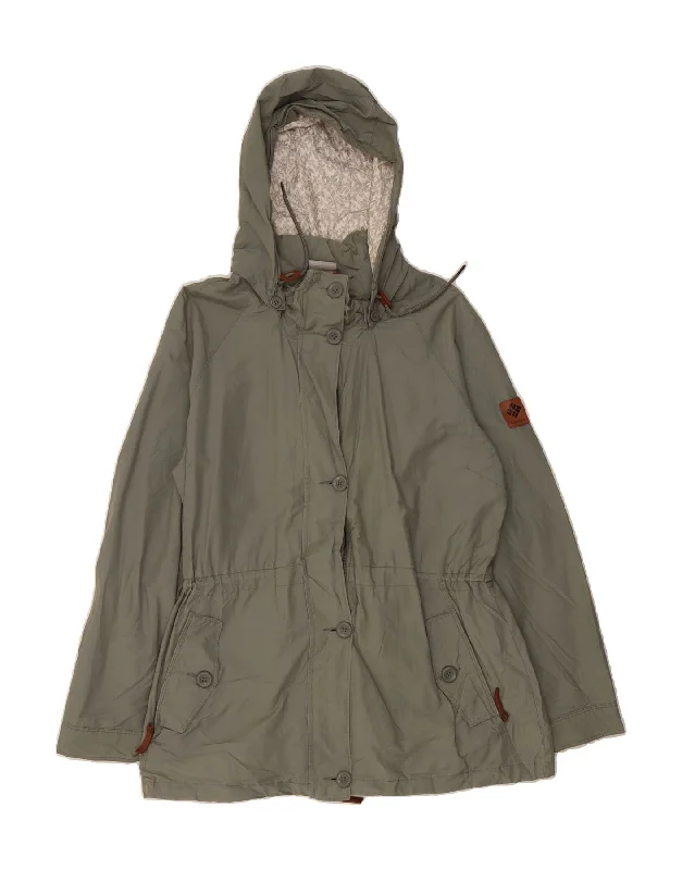 COLUMBIA Womens Hooded Parka Jacket UK 18 XL Green Cotton Lightweight All-Season Parka COLUMBIA Womens Hooded Parka Jacket UK 18 XL Green Cotton Lightweight All-Season Parka