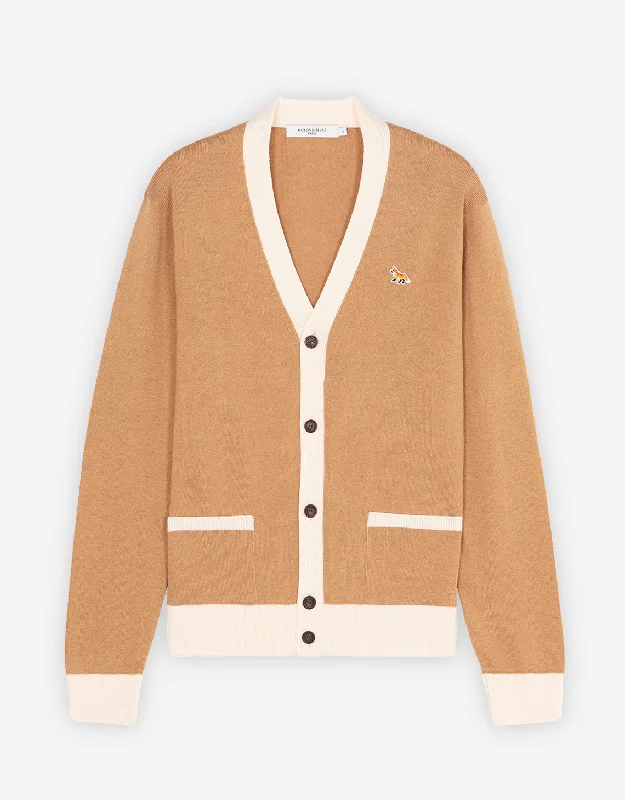Unisex Baby Fox Patch Bicolor Classic Cardigan Beige Lace Blend Ribbed Blend Corduroy Blend Unisex Baby Fox Patch Bicolor Classic Cardigan Beige Lace Blend Ribbed Blend Corduroy Blend