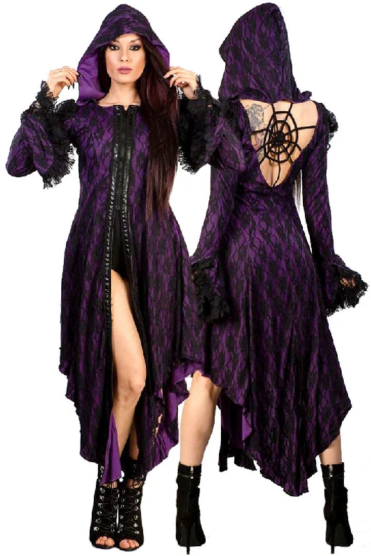 Burleska Hooded Purple Jacket / Coat / Dress Plaid Jacket Tartan Jacket Houndstooth Jacket Burleska Hooded Purple Jacket / Coat / Dress Plaid Jacket Tartan Jacket Houndstooth Jacket