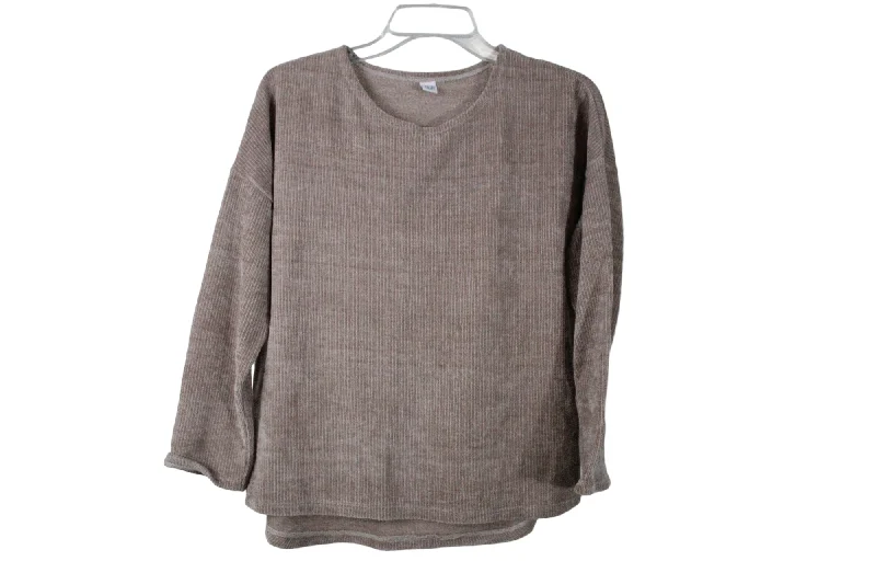 Manam Pale Pink Sweater | L Beaded Sweater Sequined Faux Fur