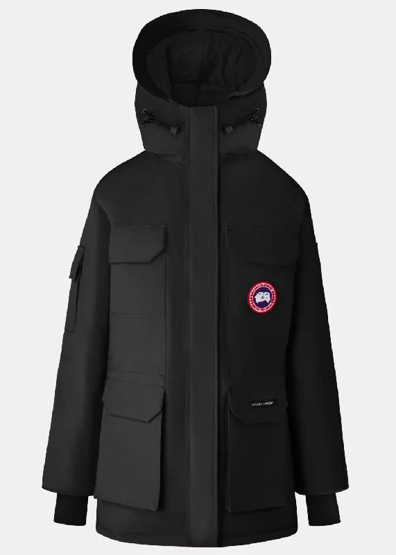 Black Expedition Down Parka Warm Classic Winter Parka