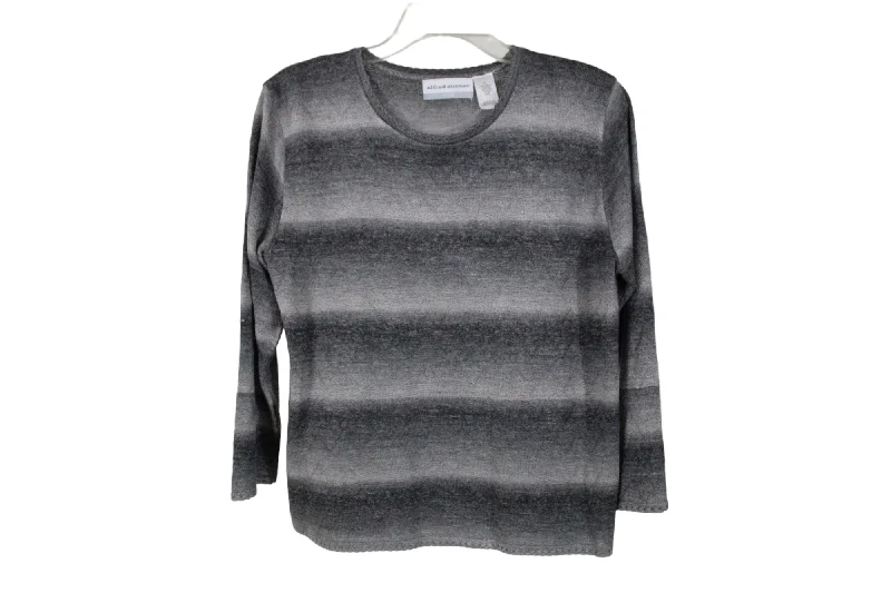 Alfred Dunner Gray Sweater | L Petite Wool Sweater Cotton Sweater Cashmere Sweater