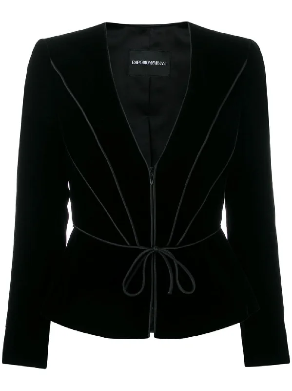 waist-tied fitted blazer Women's Fashion Blazer