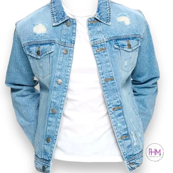Around Town Light Washed Denim Jacket 🕺🏼 Cotton Jacket Linen Jacket Terry Jacket