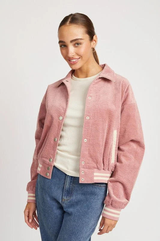 Emory Park Bomber Jacket With Collar Wool Jacket Cashmere Jacket Tweed Jacket