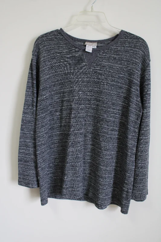 Coldwater Creek Gray Heather Knit Sweater | Petite XL Chenille Blend Fleece Blend Nylon Blend Coldwater Creek Gray Heather Knit Sweater | Petite XL Chenille Blend Fleece Blend Nylon Blend