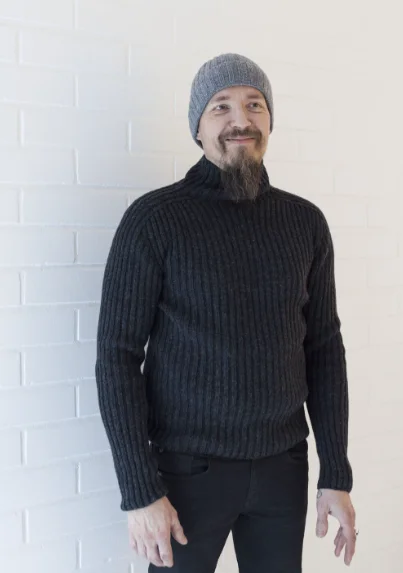 Utö Wool Sweater +length Dark Grey Embroidered Appliqued Beaded