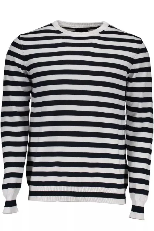 White Cotton Men Sweater Cashmere Blend Cotton Blend Poly Blend
