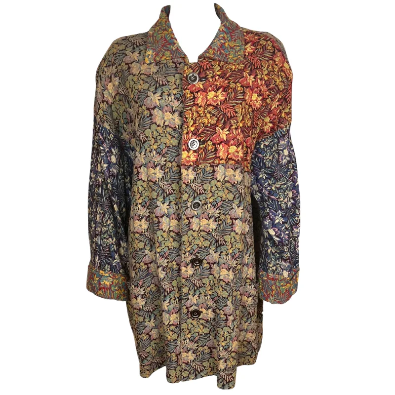 1994 Vintage Issey Miyake Jacket Floral Woven Patchwork Sz M Chenille Fabric Brocade Fabric Lace Fabric 1994 Vintage Issey Miyake Jacket Floral Woven Patchwork Sz M Chenille Fabric Brocade Fabric Lace Fabric
