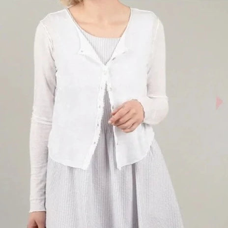 CC - Cropped Cardigan with MOP buttons Plaid Cardigan Polka Dot Checkered