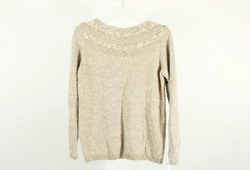 Croft & Barrow Tan Sweater | Size S Iron Safe Non-Iron Wrinkle Free