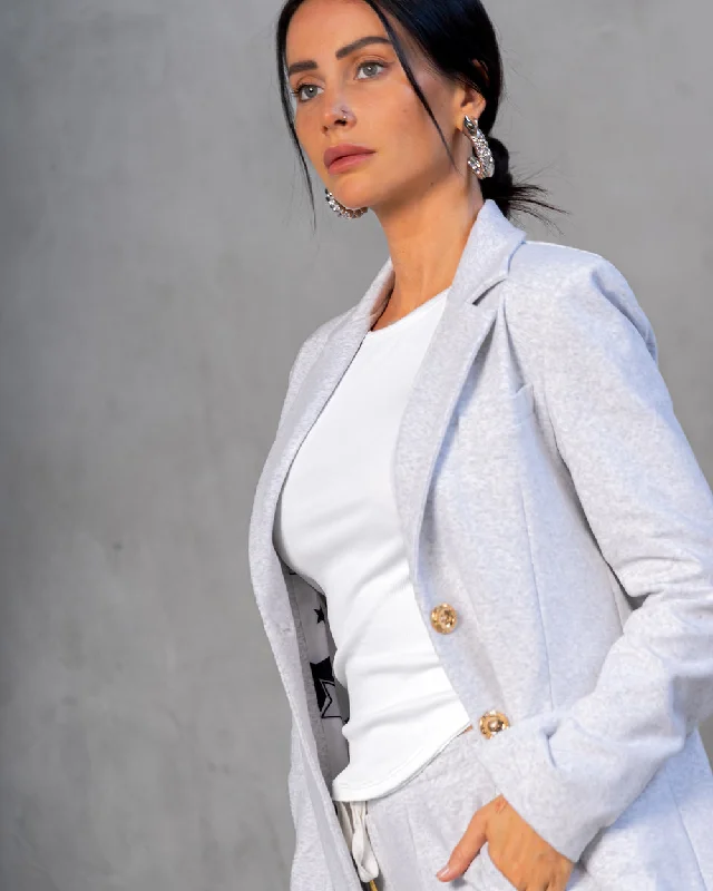Morrison Interlock Blazer Ice Grey Women's Trench Blazer