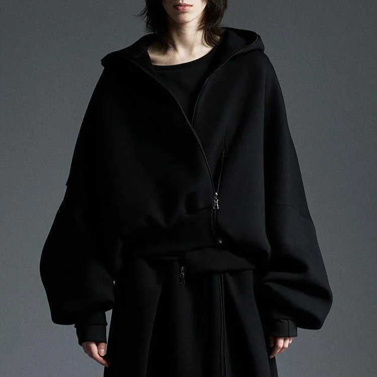 Neoprene Zip-Up Hoodie Cardigan Black Lightweight Heavyweight Midweight