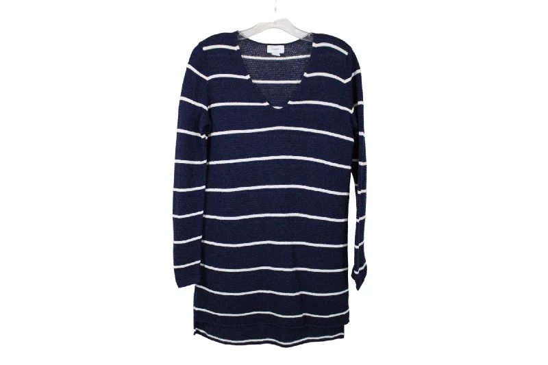 Old Navy Navy Blue Striped Sweater Tunic | S Turtle Neck Boat Neck Asymmetrical Neck Old Navy Navy Blue Striped Sweater Tunic | S Turtle Neck Boat Neck Asymmetrical Neck