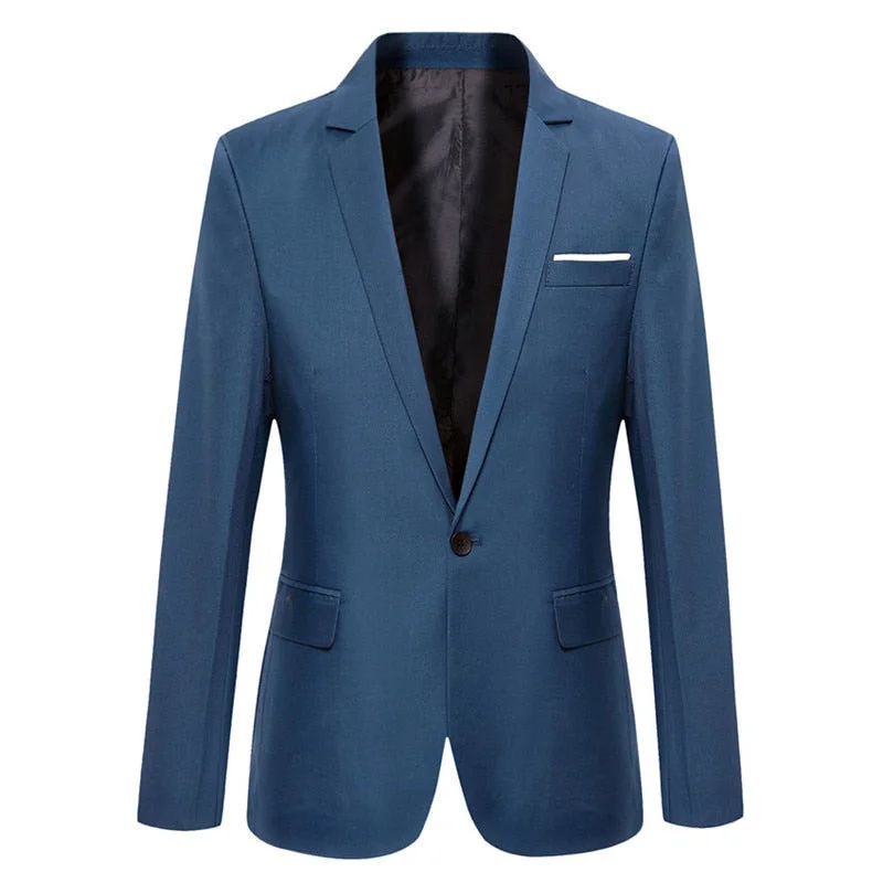 Blue Men Blazers Work Office 2022 Men Tuxedos For Formal Occasions Pockets Coat Blazers Women's Fashion Blazer Blue Men Blazers Work Office 2022 Men Tuxedos For Formal Occasions Pockets Coat Blazers Women's Fashion Blazer