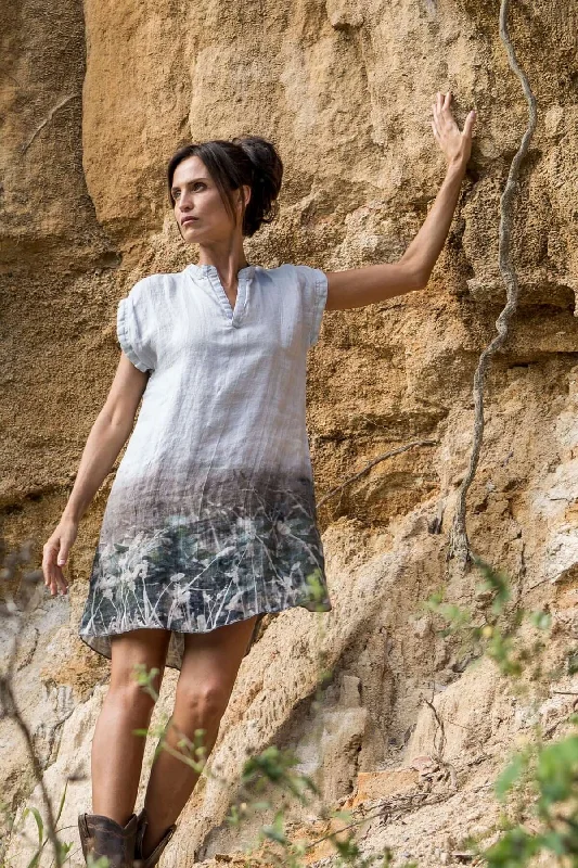 Harriet Jane Wild Blue Gum Hemp Dress