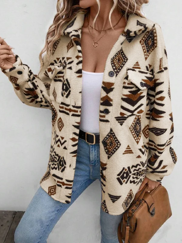 Hazel Blues® | Geometric Button Up Dropped Shoulder Jacket Ribbed Jacket Pleated Jacket Ruffled Jacket Hazel Blues® | Geometric Button Up Dropped Shoulder Jacket Ribbed Jacket Pleated Jacket Ruffled Jacket