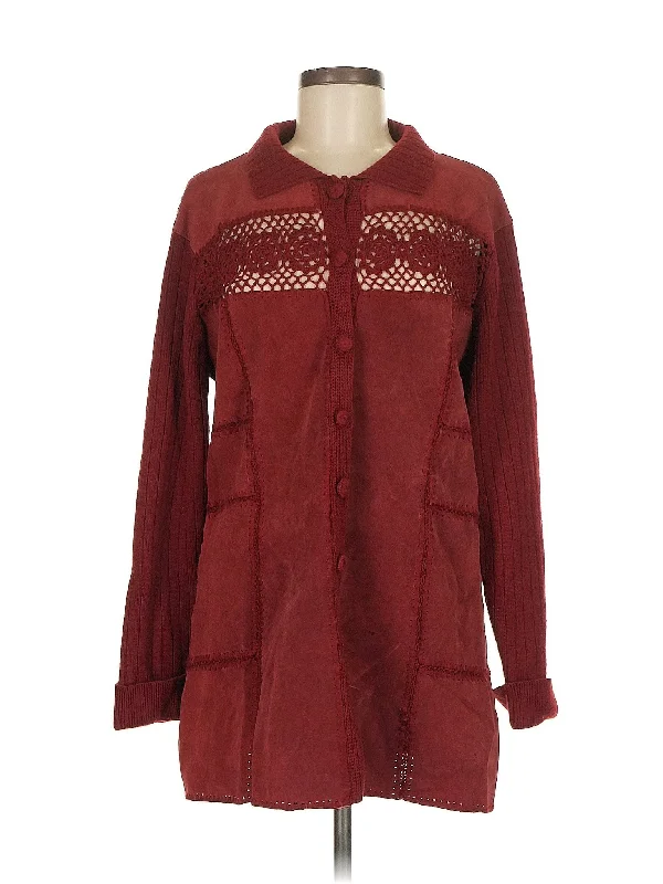 Wool Cardigan Front Pockets Side Pockets Patch Pockets