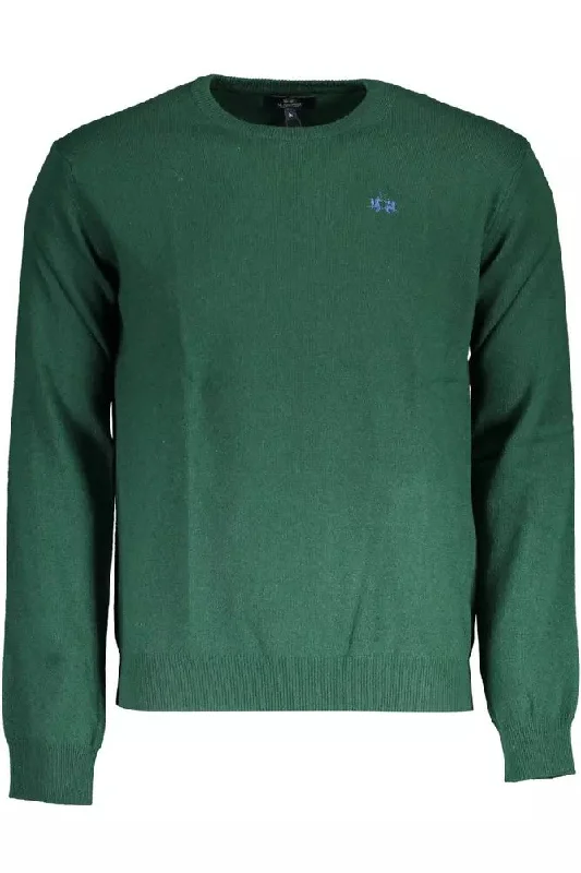 Green Wool Men Sweater Long Sweater Short Sweater Cropped Sweater