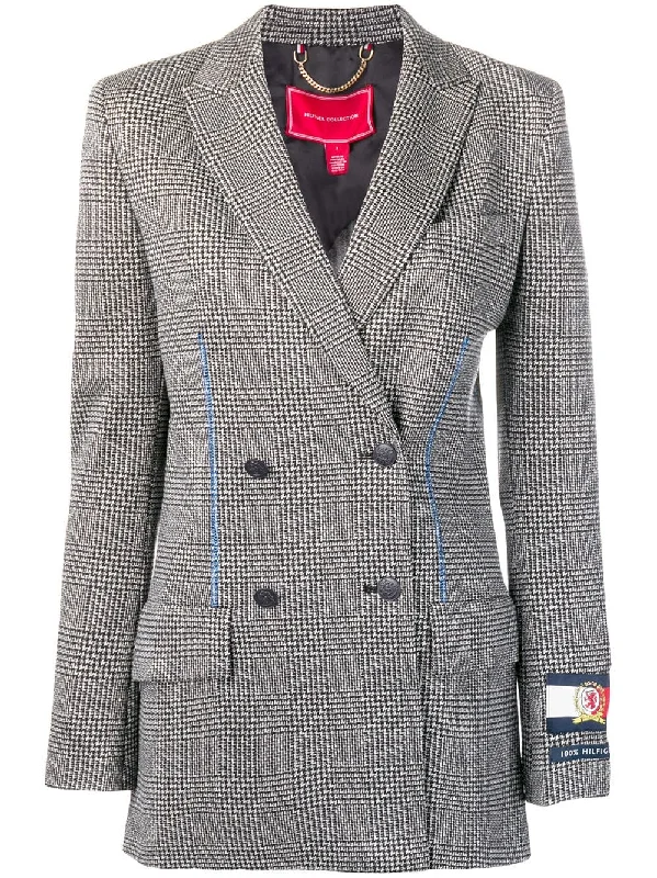double-breasted checked blazer Women's Brand Blazer