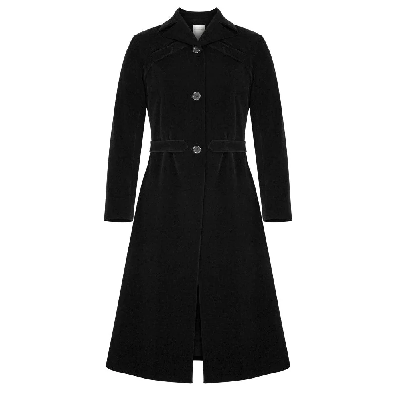 Chicstar Buckle Velvet Jacket Welt Pockets Slit Pockets Flap Pockets